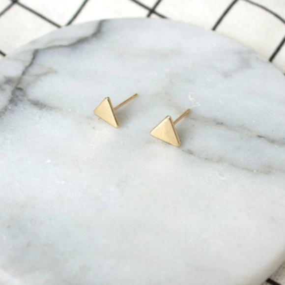 Jewelry - 3 for $20 Triangle Gold Stud Earrings